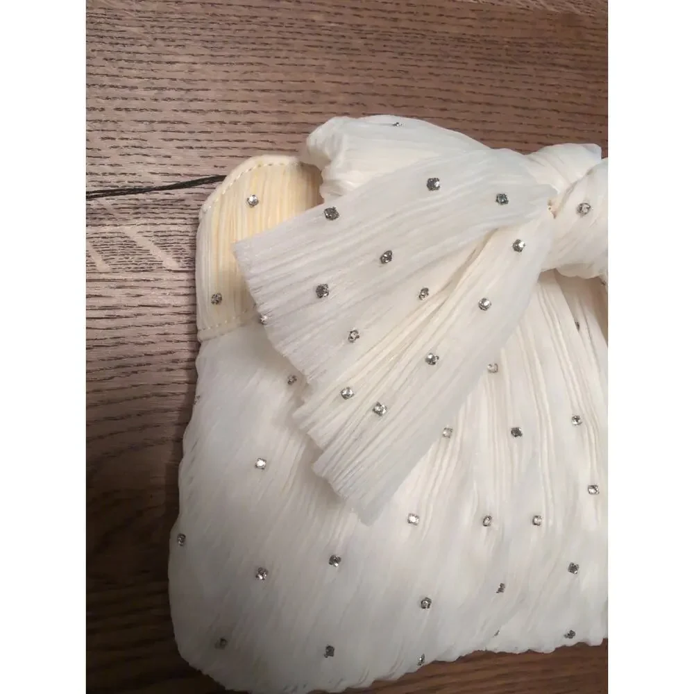 Loeffler Randall Cream Clutch with Bow - Picture 5 of 7